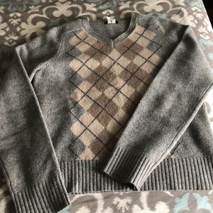 JCrew lambswool argyle sweater